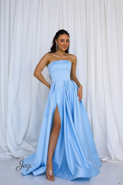 158.99] Blue Beaded Lace and Tulle Long Formal Dress #LG0320 - GemGrace.com  | Prom dresses long blue, Light blue prom dress long, Light blue prom dress